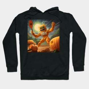 Pumpkin Alien Playing Pickleball Hoodie